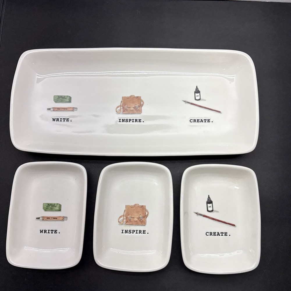 Rae Dunn Artisan Collection by Magenta Write Inspire Create Desk‎ Trinket Tray